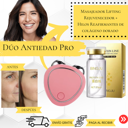 Dispositivo antiedad con microcorrientes + Hilos de colágeno – MeGusta™